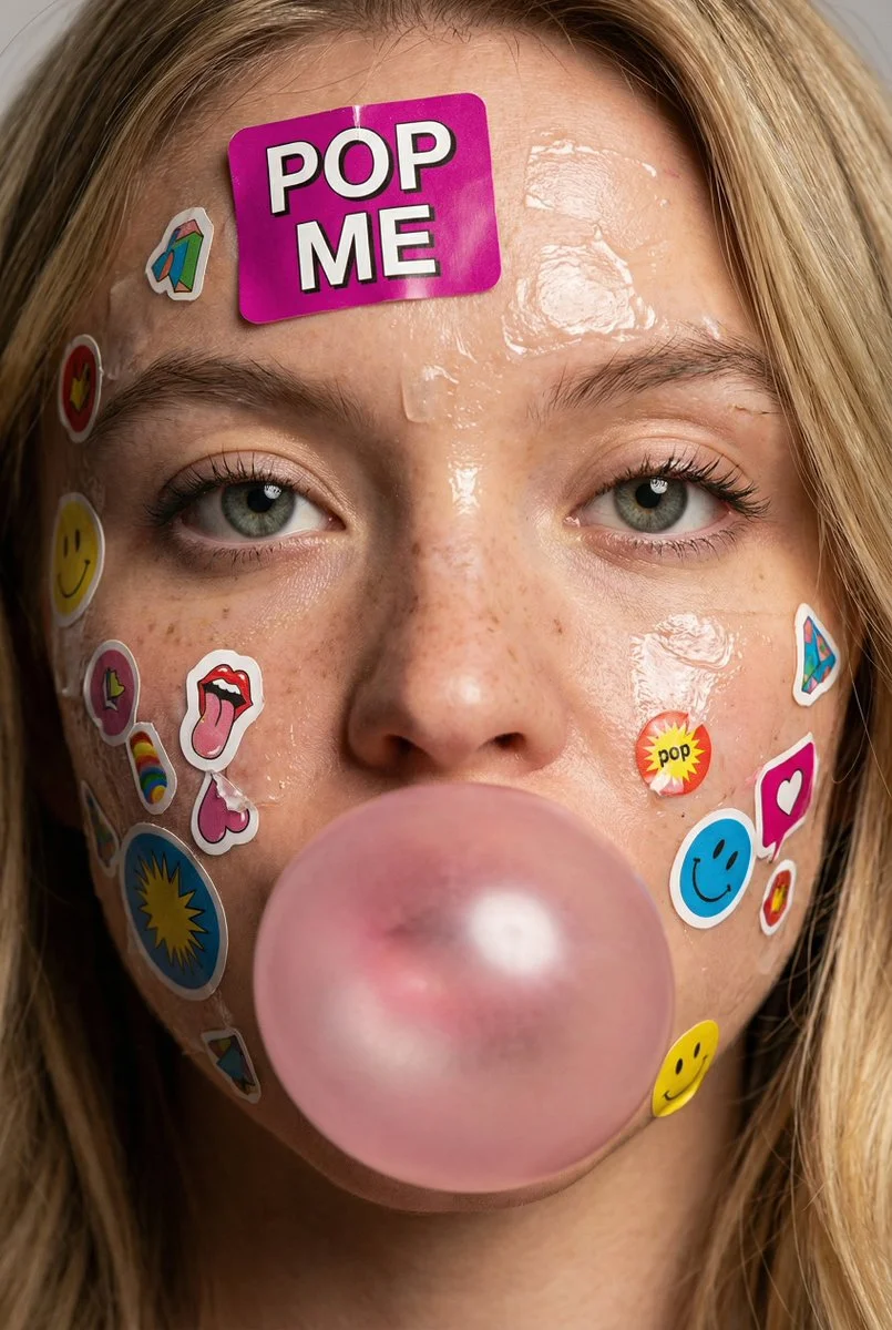 Bubblegum Dreams: A Colorful Portrait