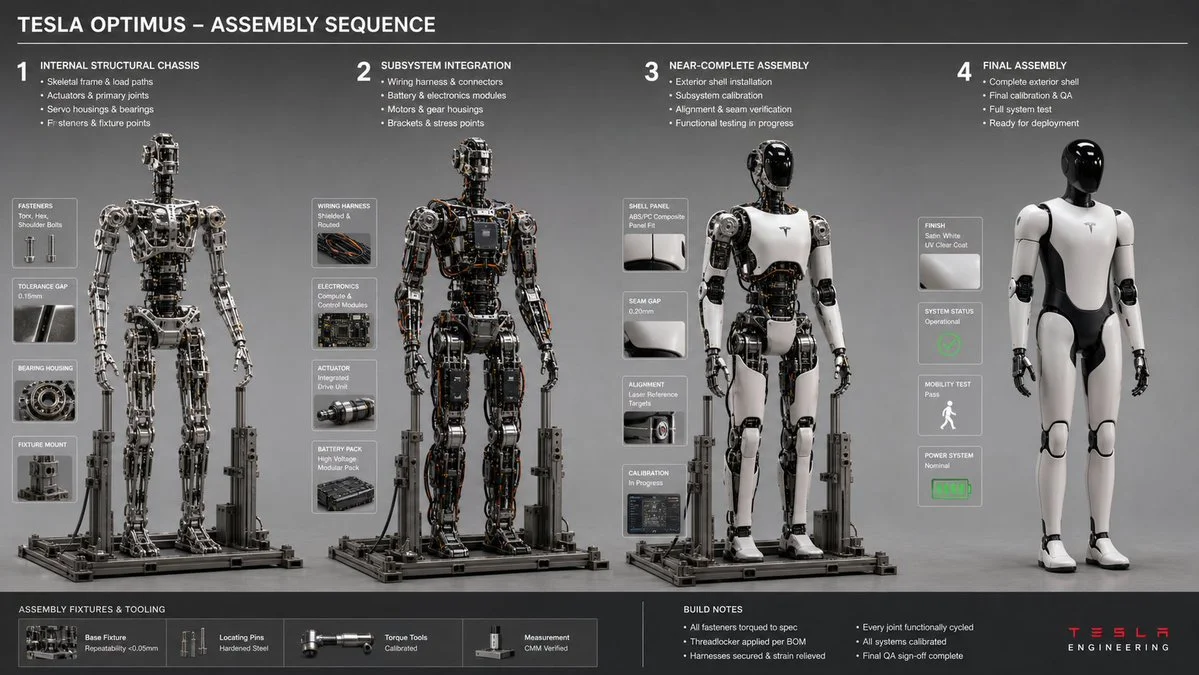 Building the Future: Assembling Tesla's Optimus Robot