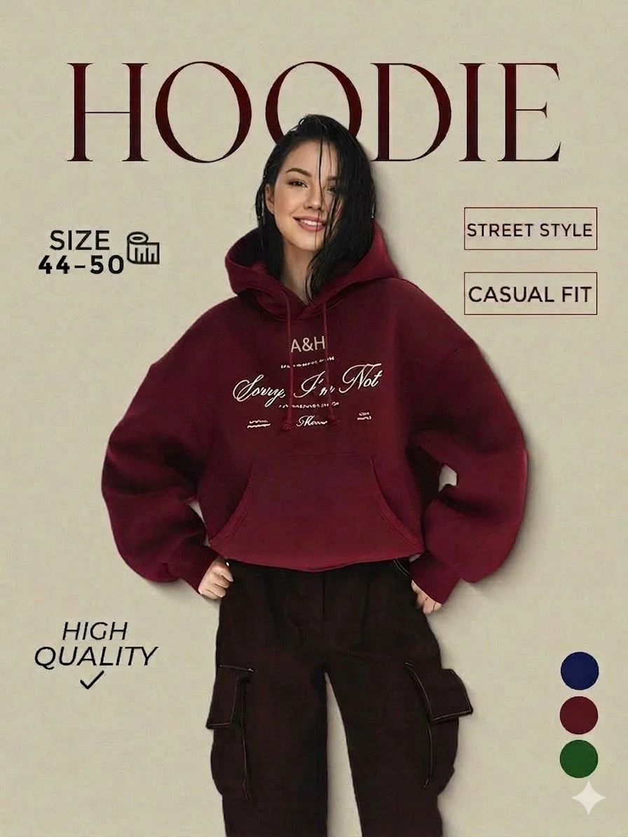 Burgundy Oversized Hoodie Elegance