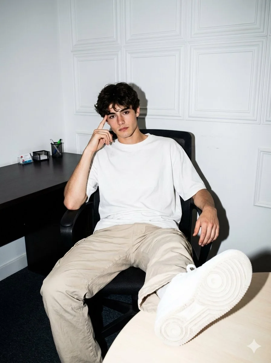 Candid Confidence: Office Snap Portrait