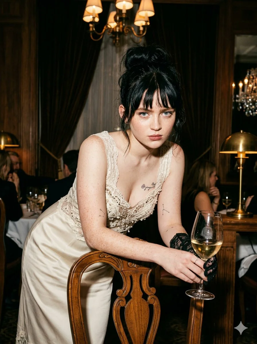 Candid Elegance at Night