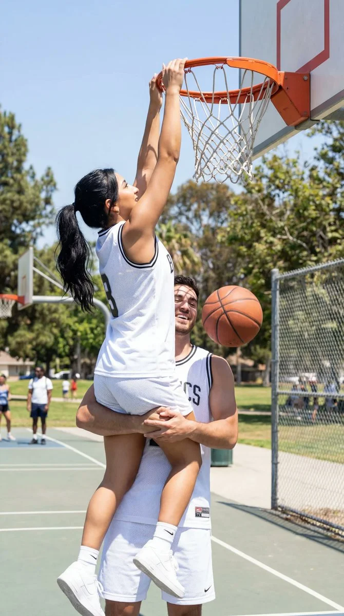 Candid Love: The Perfect Dunk Moment