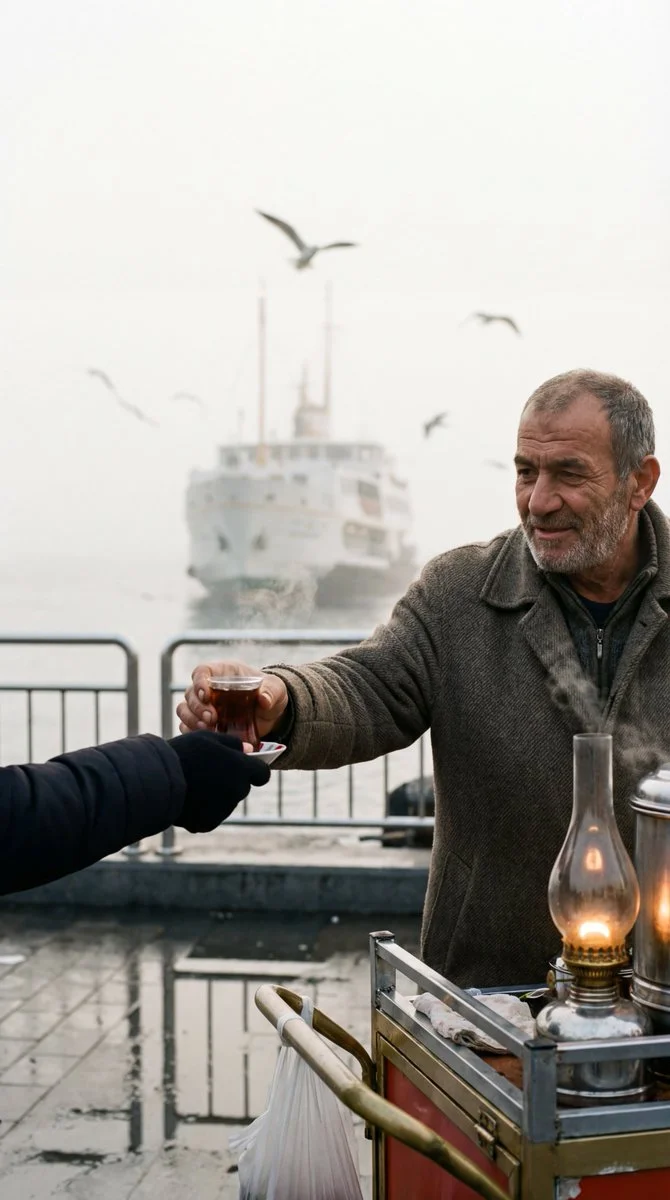 Candid Moments at Eminönü: A Vendor's Touch