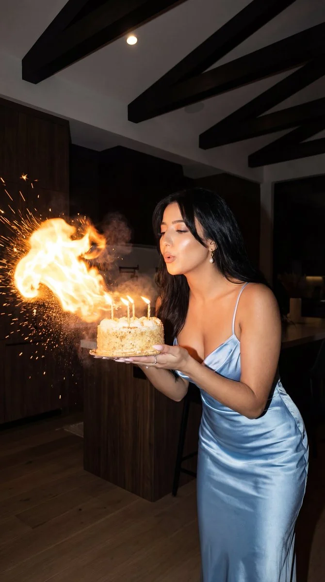 Candlelit Celebration: A Birthday Moment