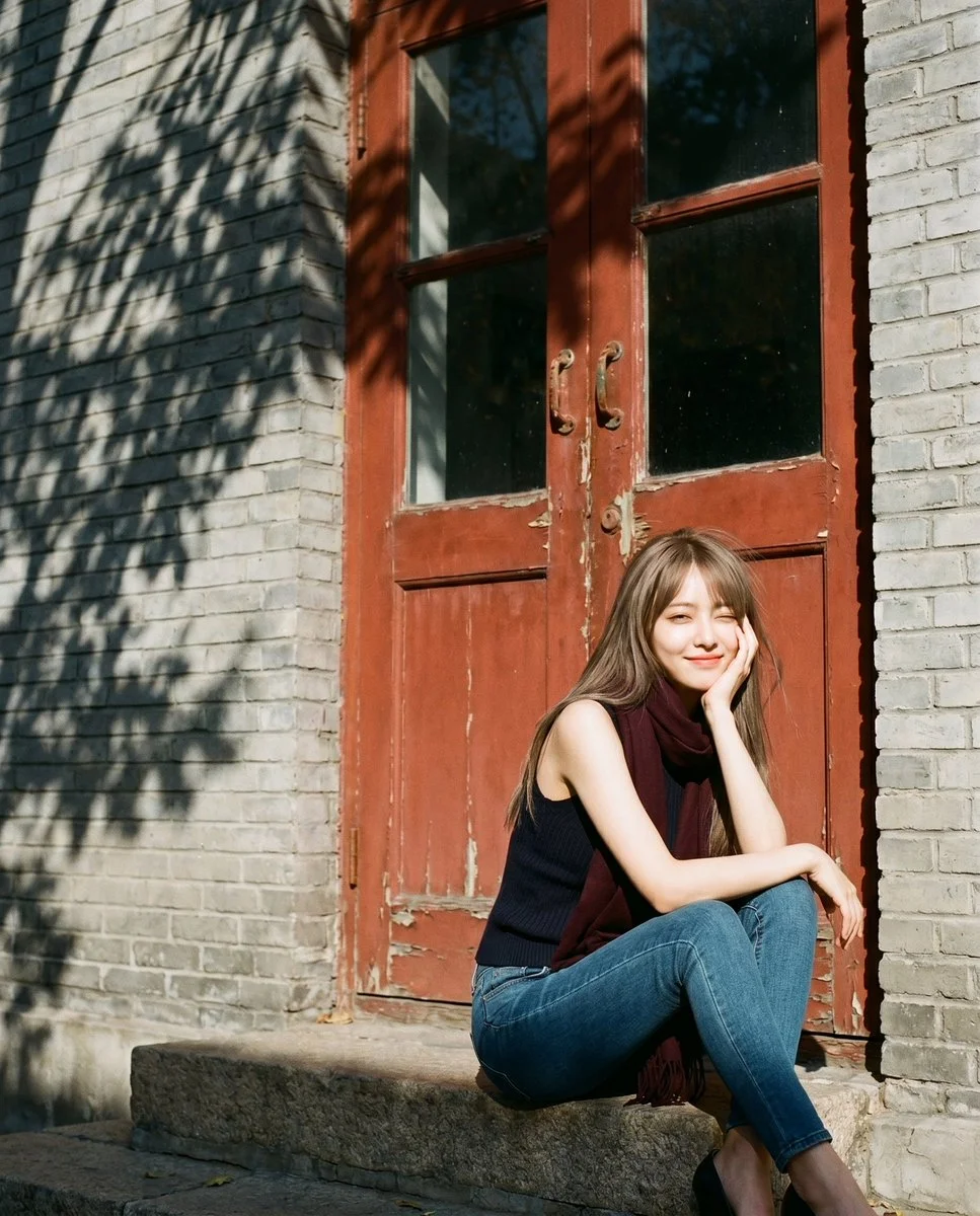 Capturing Asymmetrical Balance in a Candid Street Portrait