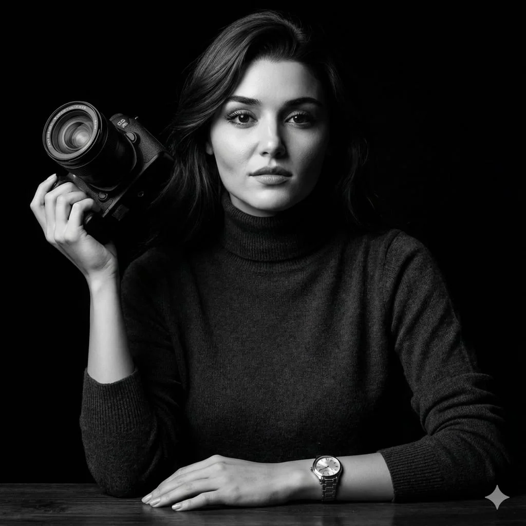 Capturing Elegance: A Monochrome Muse