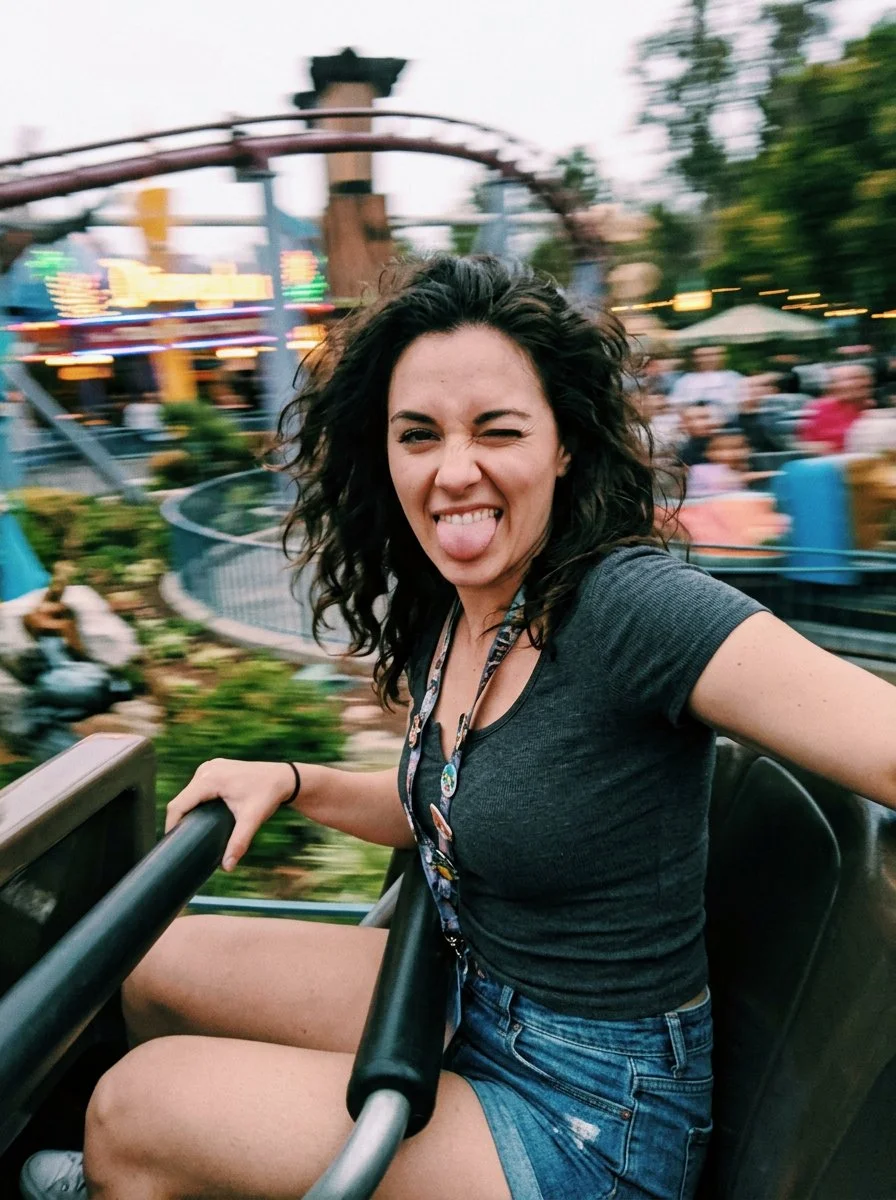 Capturing Playful Energy on a Disneyland Ride with Smartphone Realism