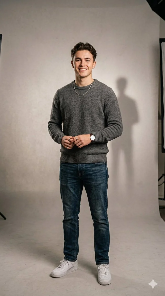 Casual Confidence in Studio Lighting