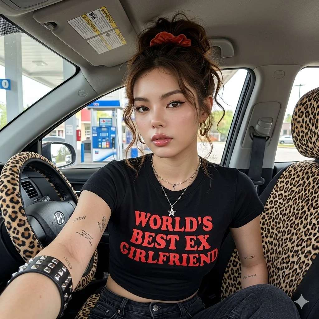 Casual Glamour Behind the Wheel