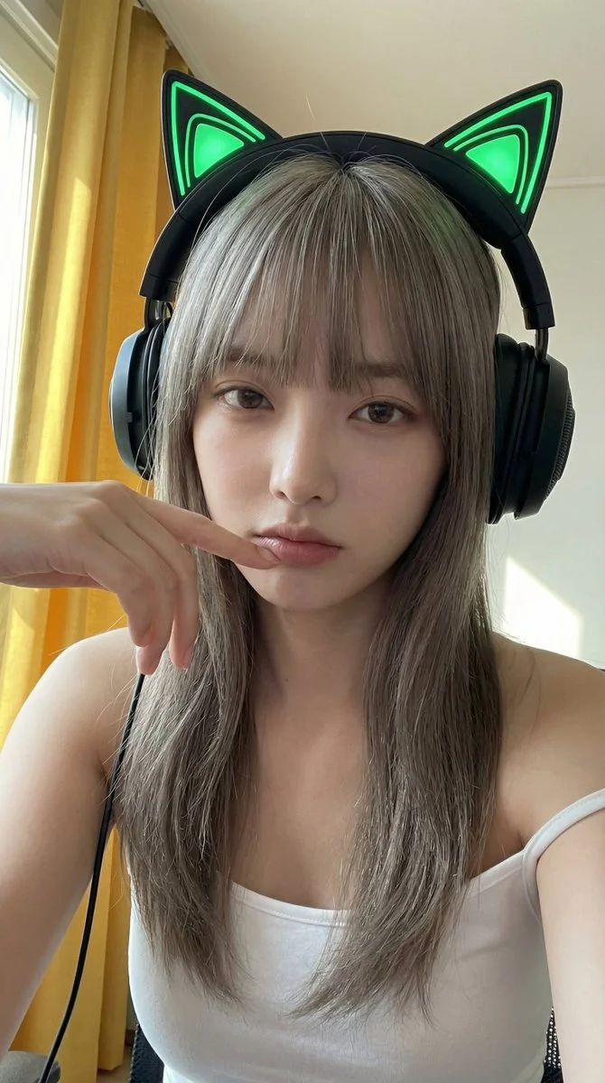 Cat-Ear Selfie: A Playful Portrait in Natural Light