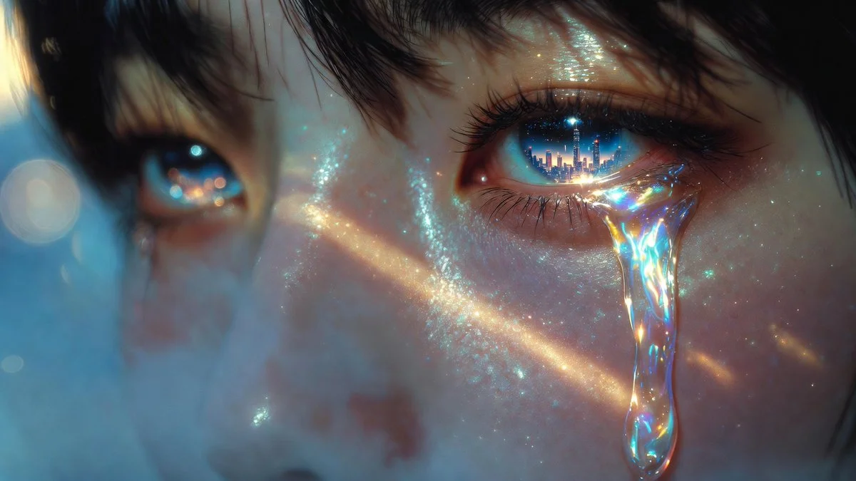 Celestial Hybrid: A Dreamy Idol's Gaze