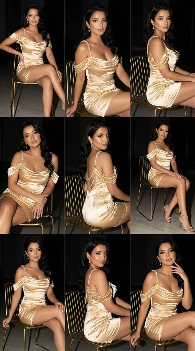 Champagne Gold Couture: A Luxe Editorial Portrait Series