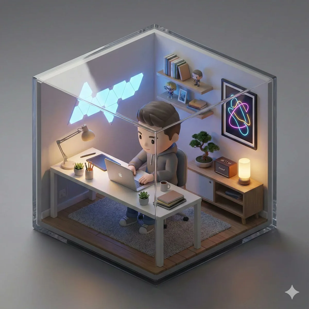 Charming 3D Cube: A Miniature World Awaits!