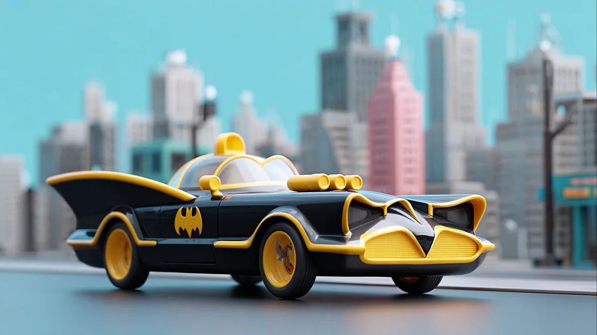 Charming 3D Toy Vehicle on the Road