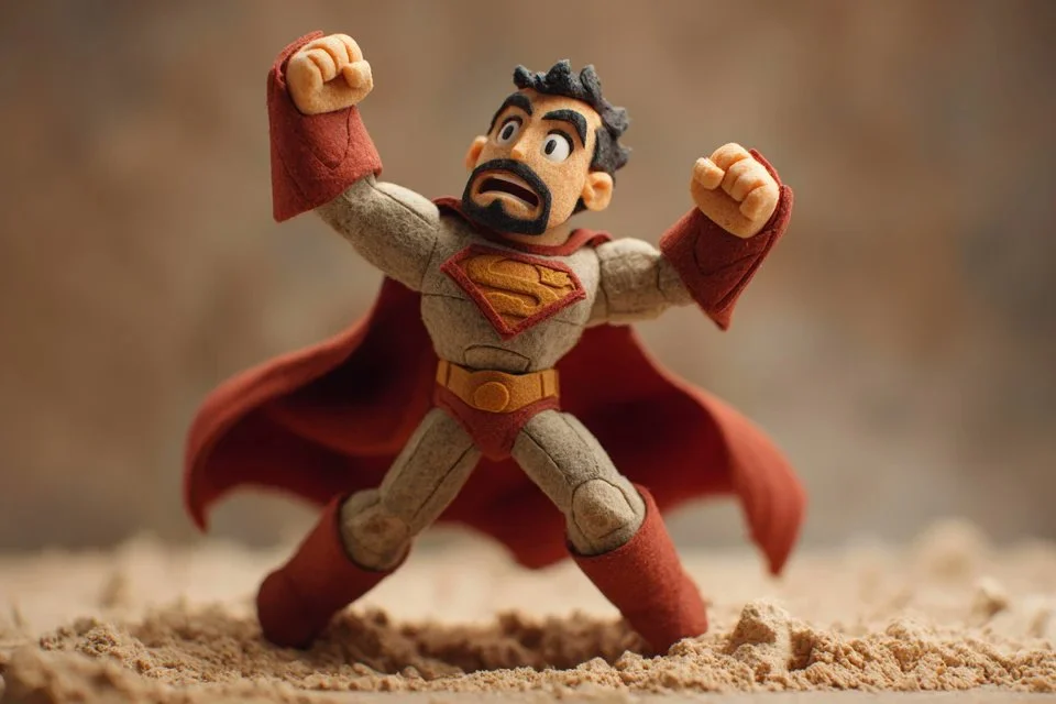 Charming Claymation Character in Action