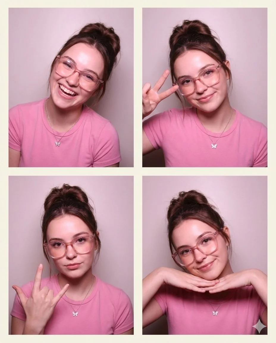 Charming Faces in Four Frames