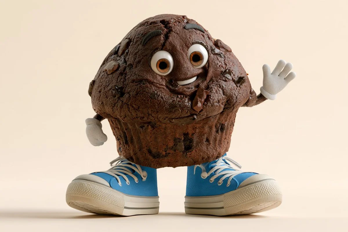 Cheerful Food Mascot Waves in Photorealistic 3D CGI Studio