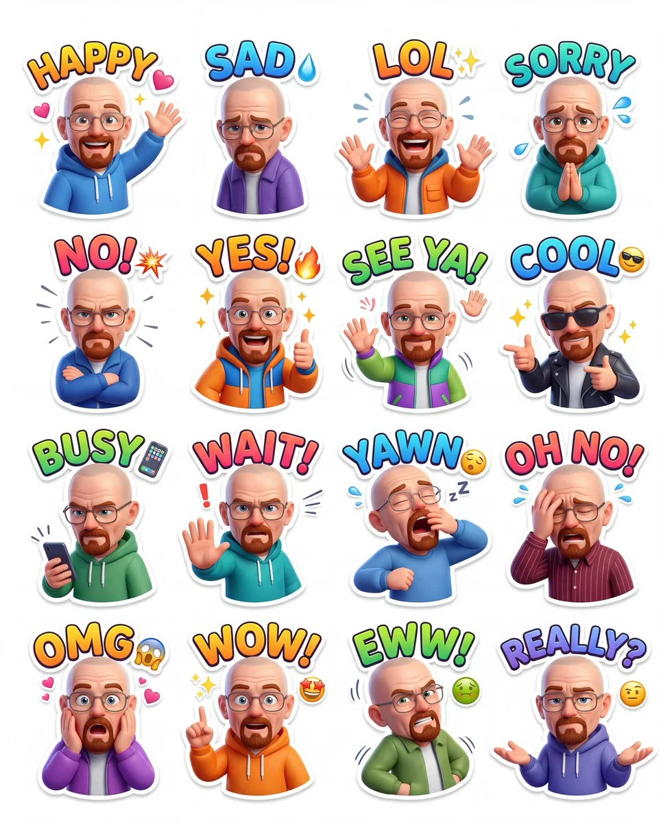 Chibi Nano Banana: Expressive Streetwear Sticker Collection