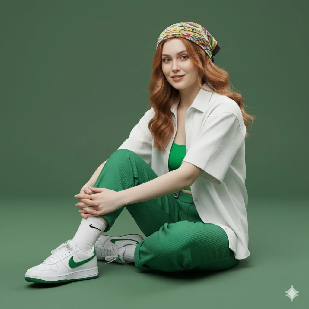 Chic and Chill: A Sporty Vibe in Bold Green