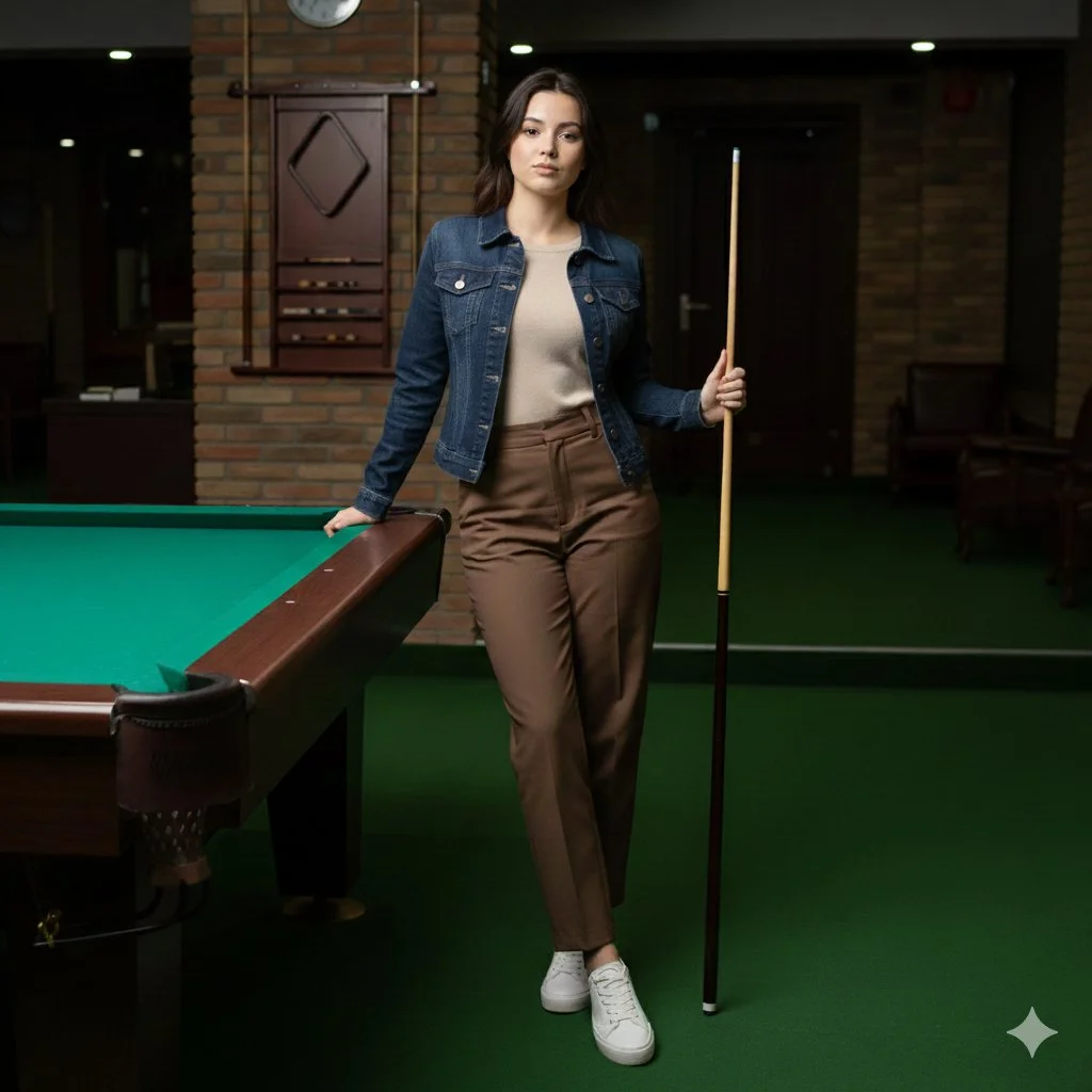 Chic Confidence at the Billiards Lounge