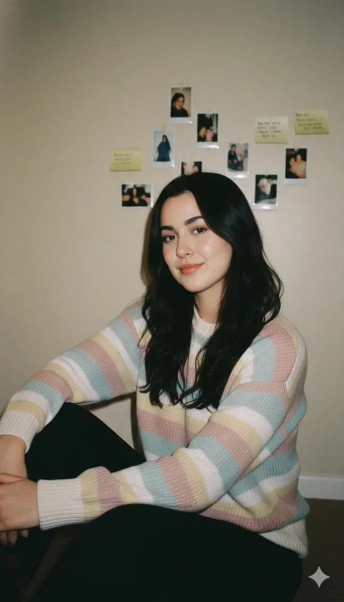 Chic Coziness: A Warm Indoor Portrait