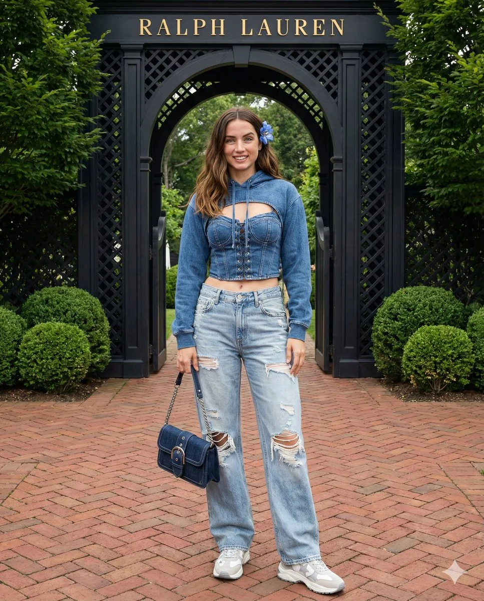 Chic in Denim: A Garden Affair