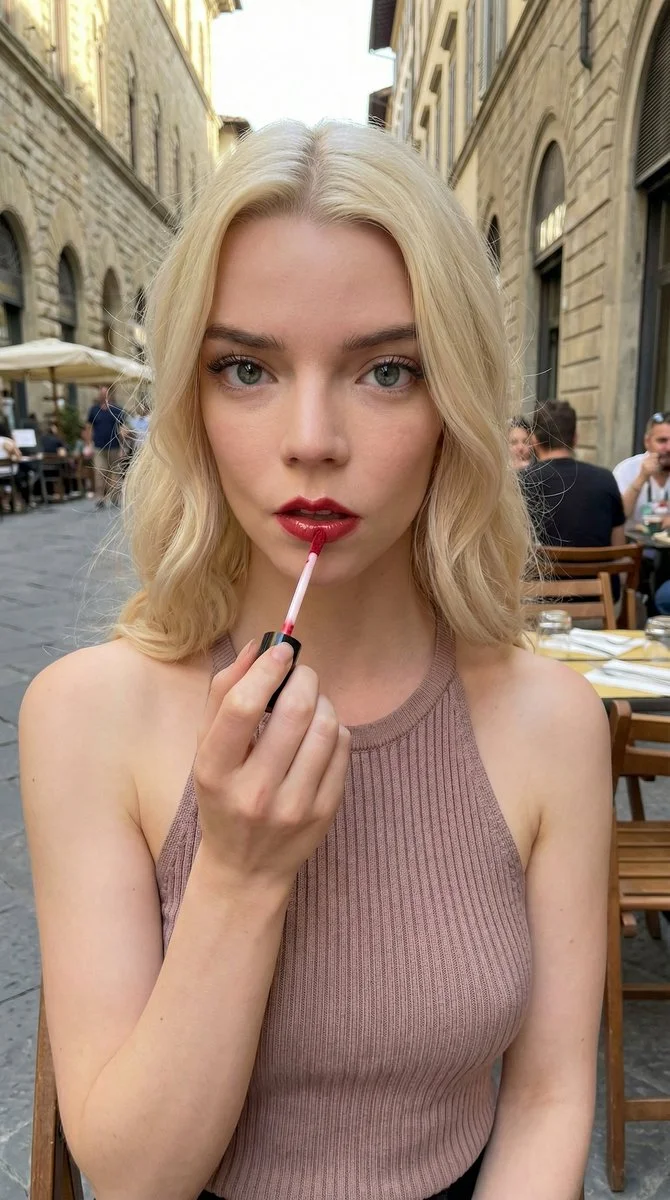 Chic Morning Glam at an Italian Cafe