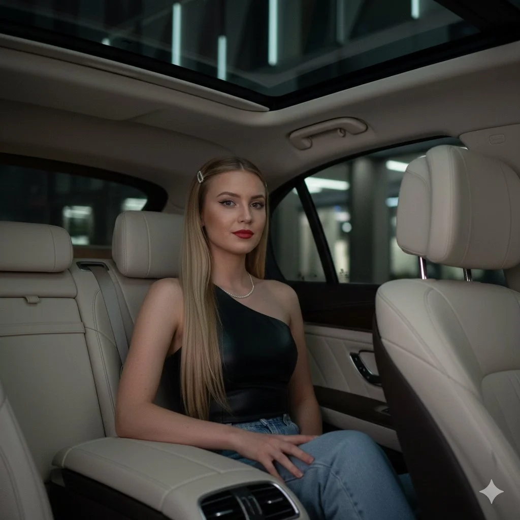 Chic Night Vibes in a Luxe Ride