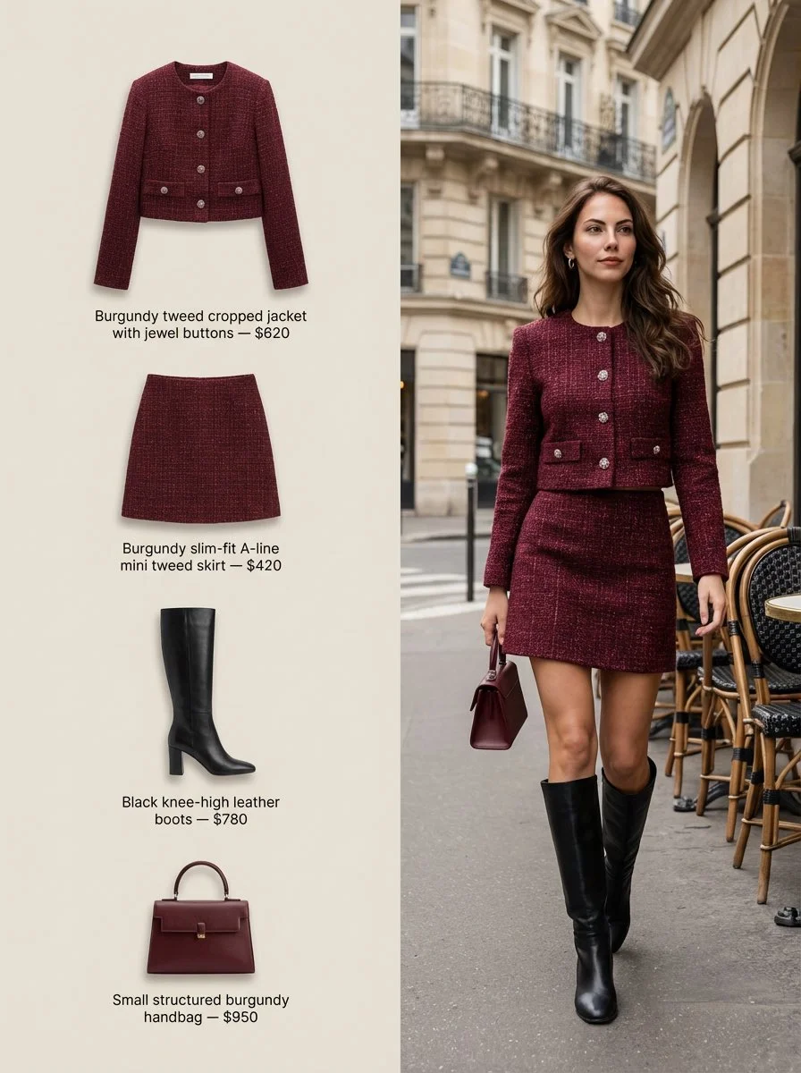 Chic Parisian Elegance in Tweed