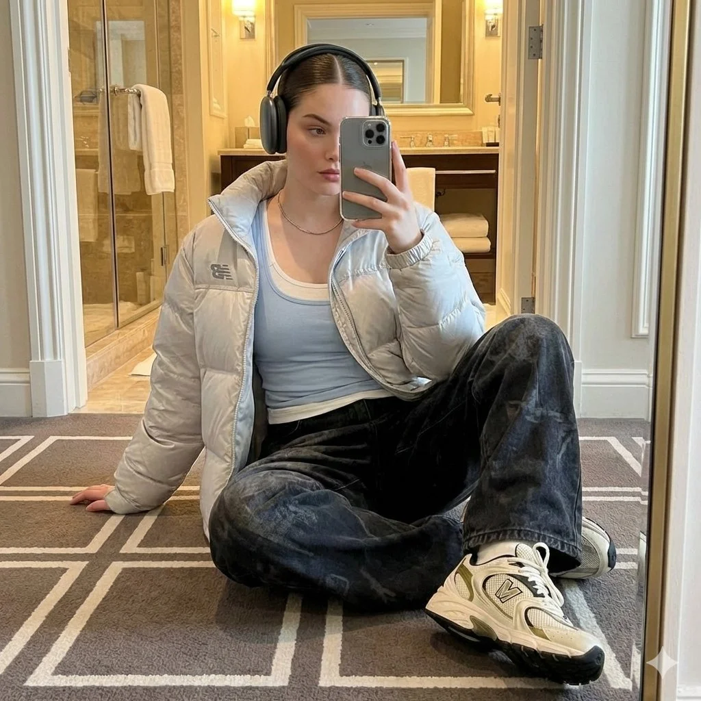 Chic Reflection: A Photorealistic Fashion Portrait