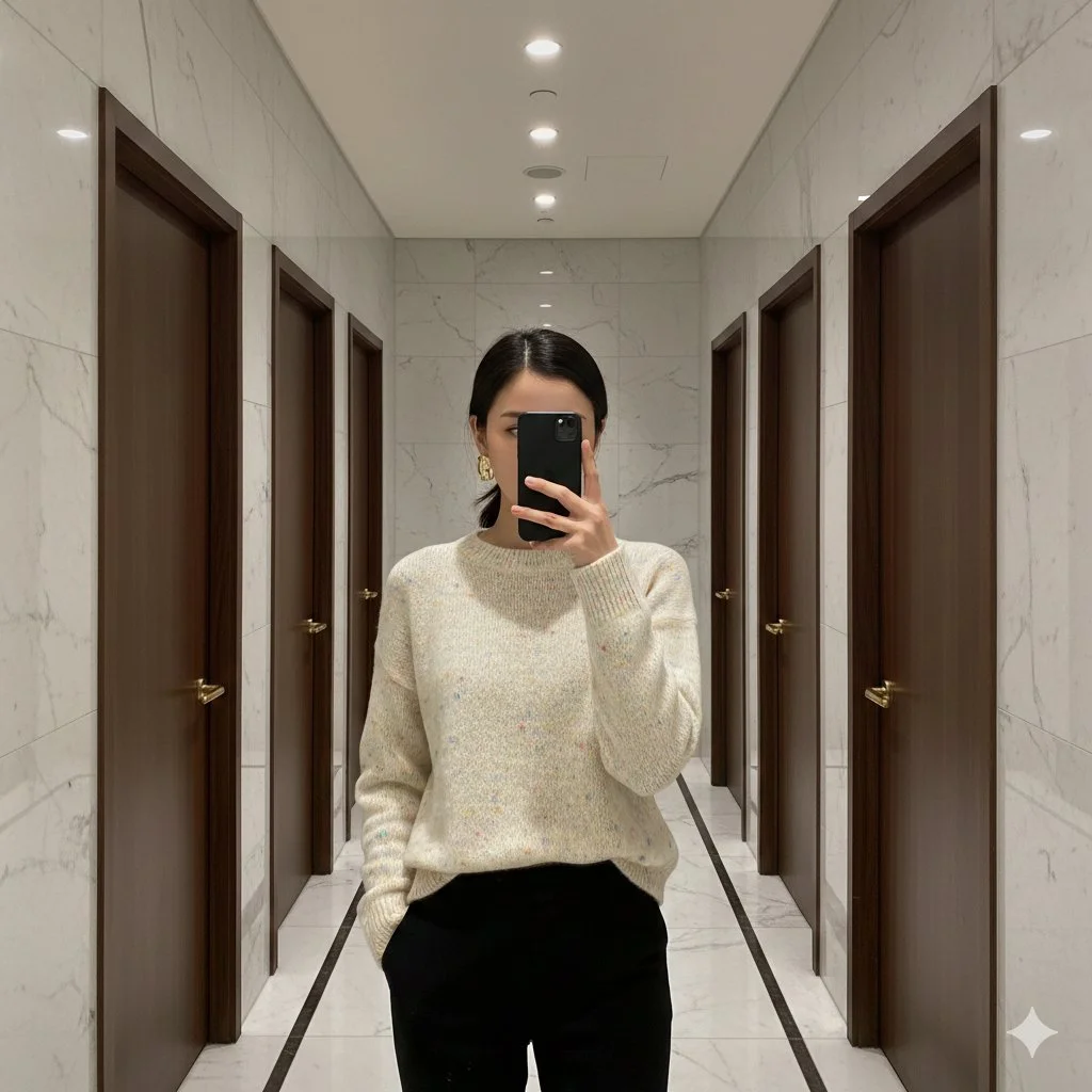Chic Reflections: A Modern Selfie in Luxury
