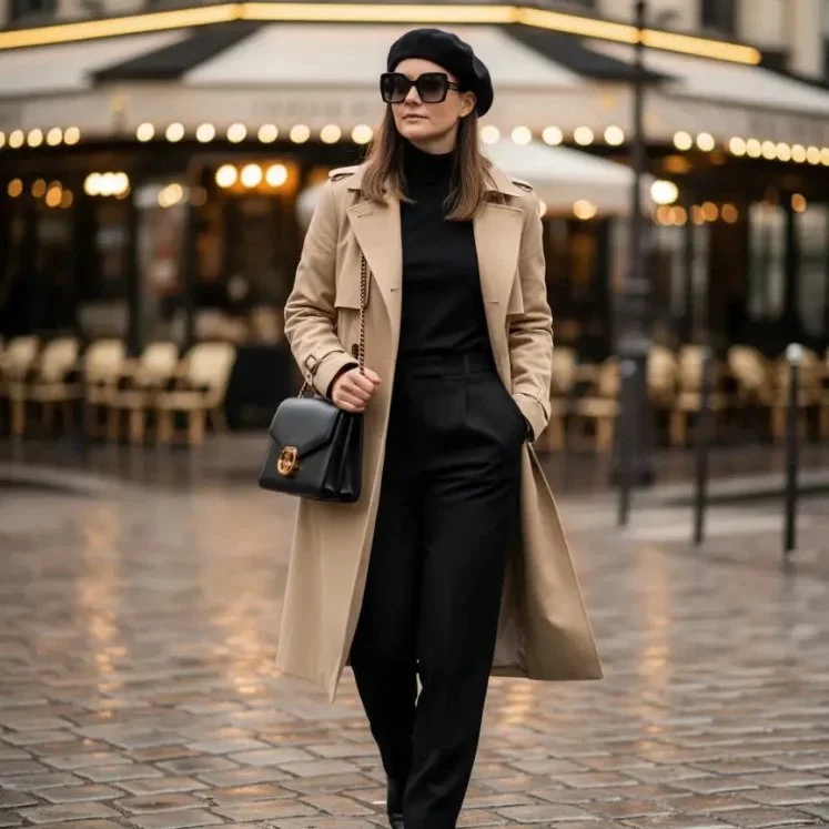 Chic Stroll in Parisian Style