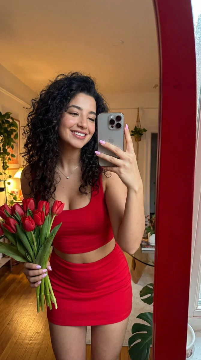 Chic Vibes and Tulip Smiles 🌷✨