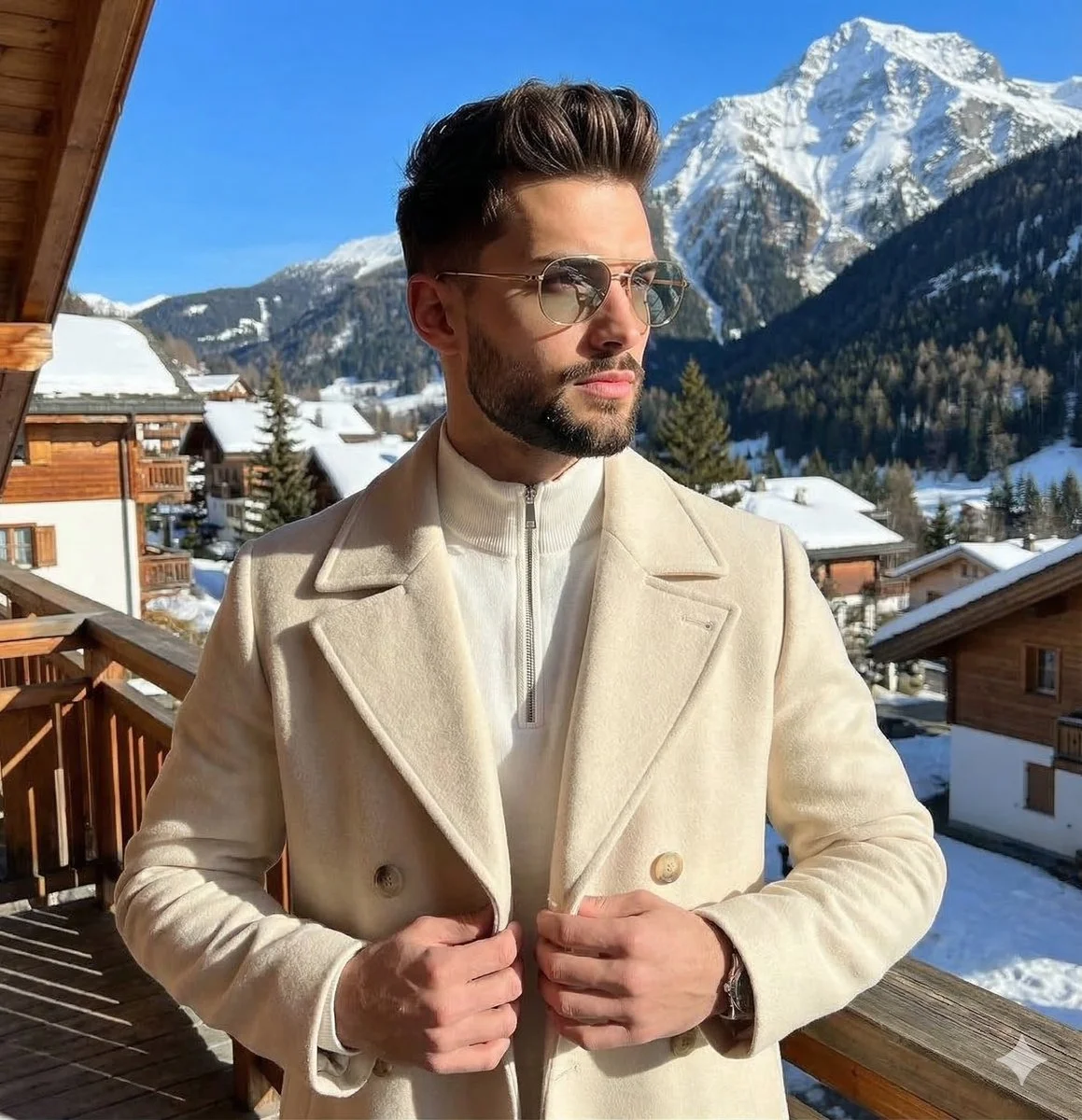 Chic Winter Portrait: A Fashion Statement in the Snow