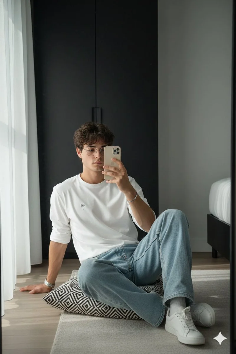 Chill Vibes: A Modern Selfie Moment