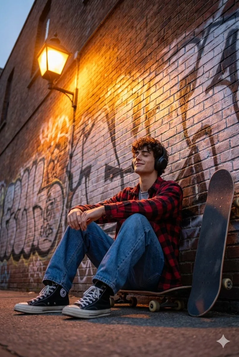 Chill Vibes at Dusk: Skateboard Serenity