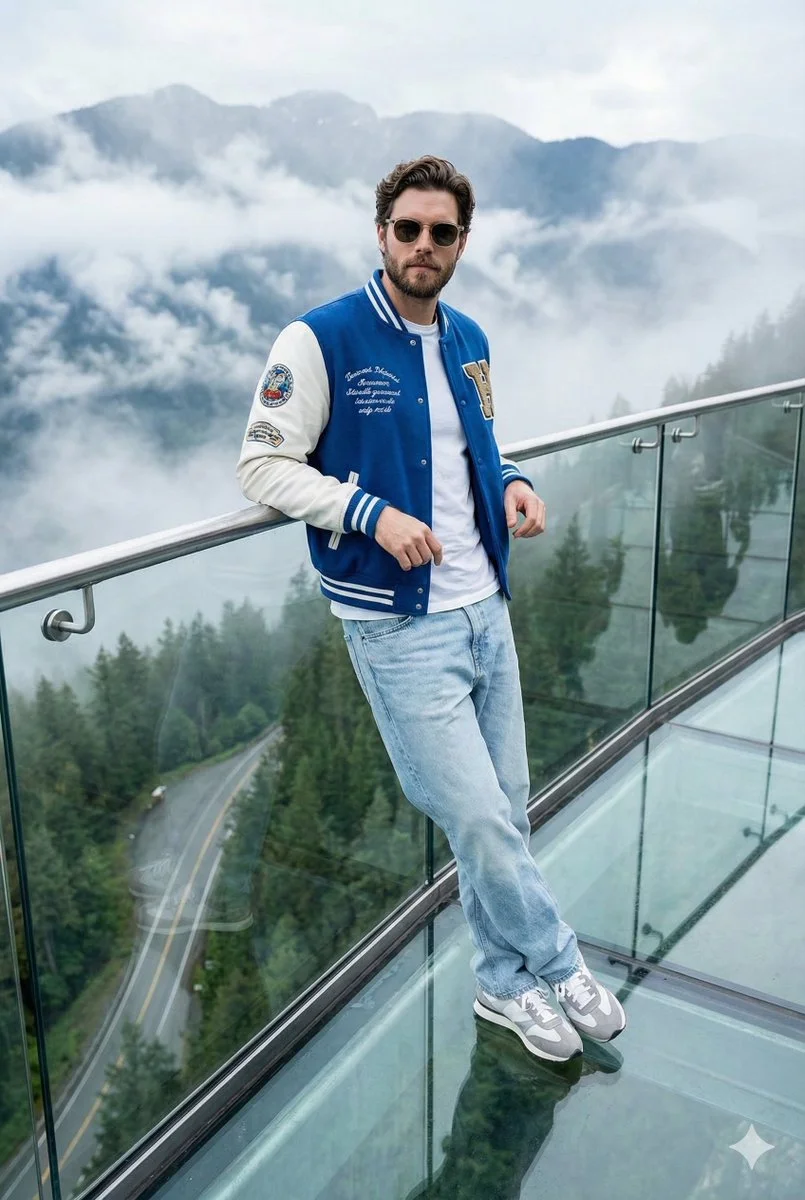 Chill Vibes on the Skywalk: A Fashionable View