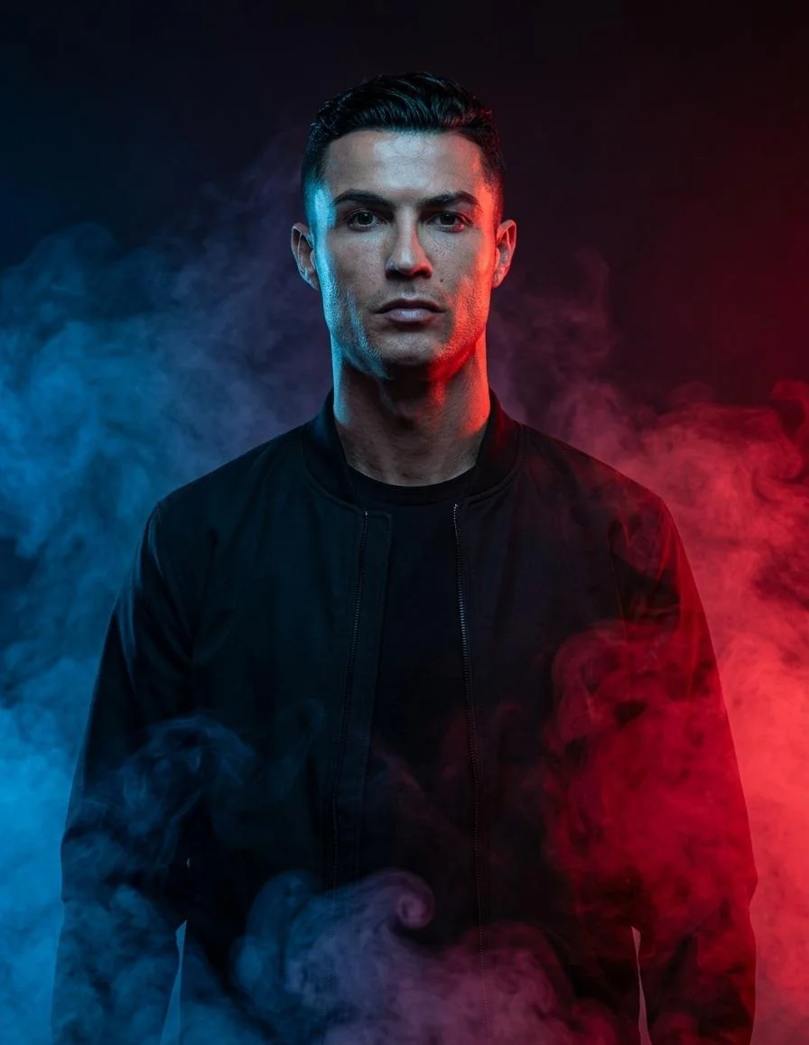 Chromatic Smoke Portrait in Cinematic Light