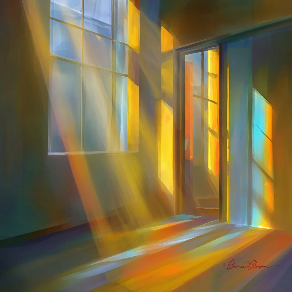 Chromatic Streams of Light: A Dance of Color and Shadow