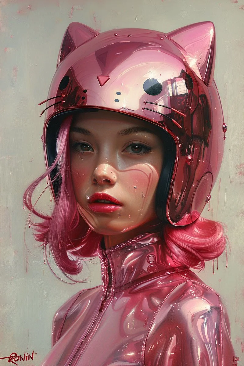 Chrome Cat-Ear Muse in Bubblegum Pink