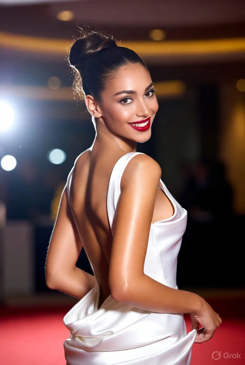 Cinematic Backless Glamour