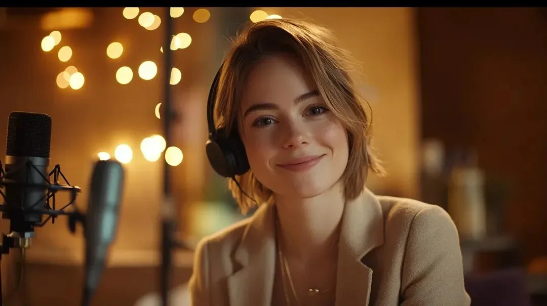 Cinematic Charm: A Podcast Host's Portrait