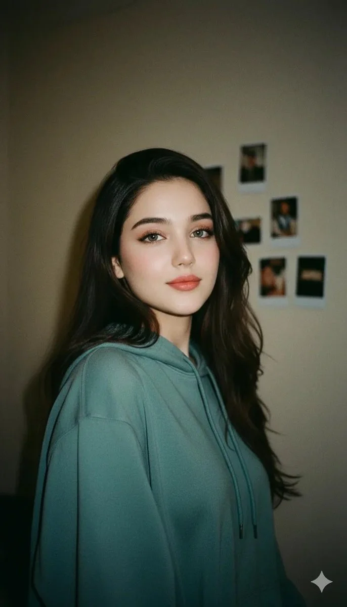 Cinematic Cozy Moments: A Teal-Hoodie Portrait Series