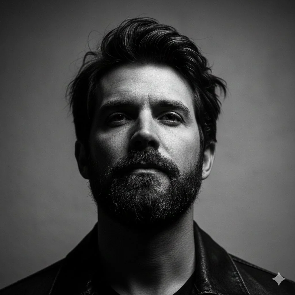 Cinematic Depth: A Striking Monochrome Portrait