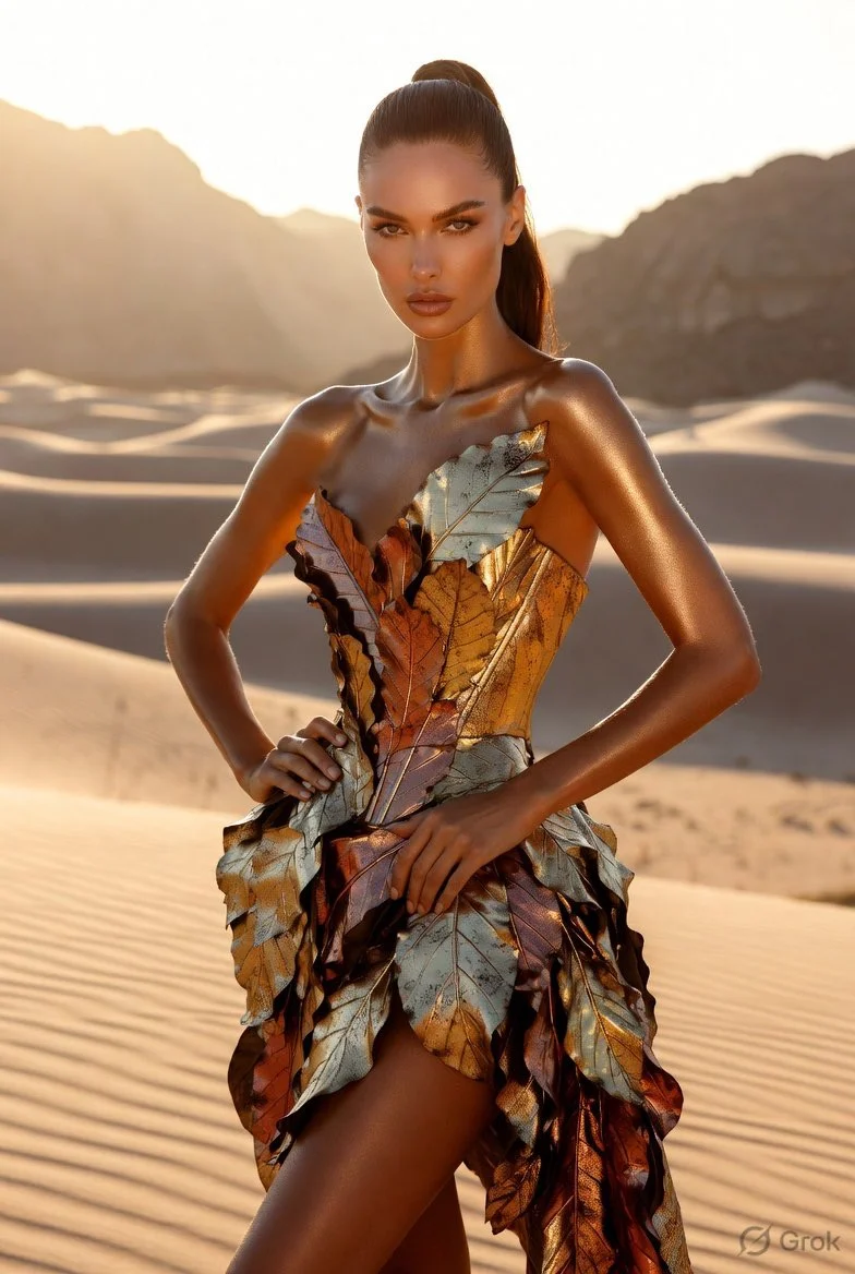 Cinematic Elegance Amid Desert Sands