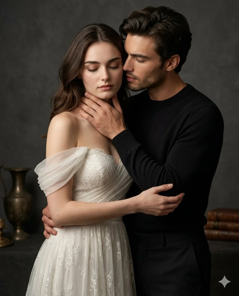 Cinematic Embrace of a Stylish Couple