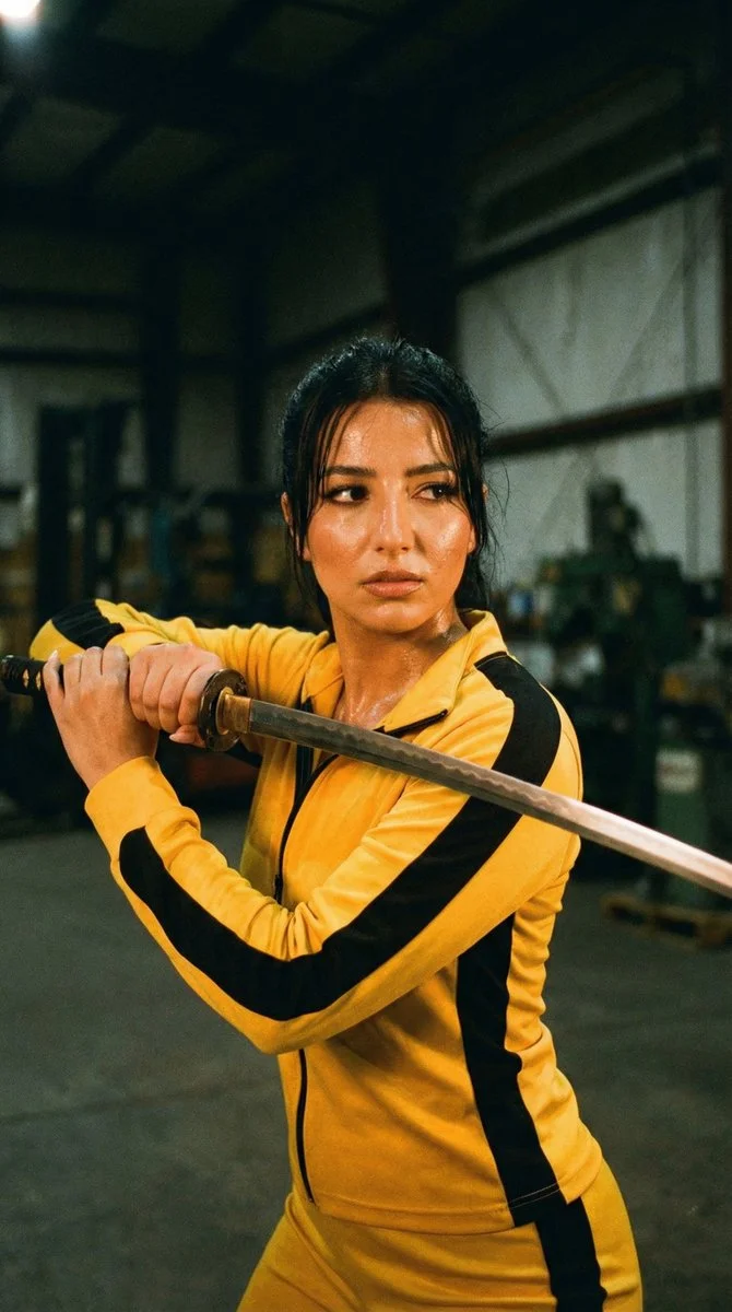 Cinematic Fury: A Vengeful Icon in Yellow