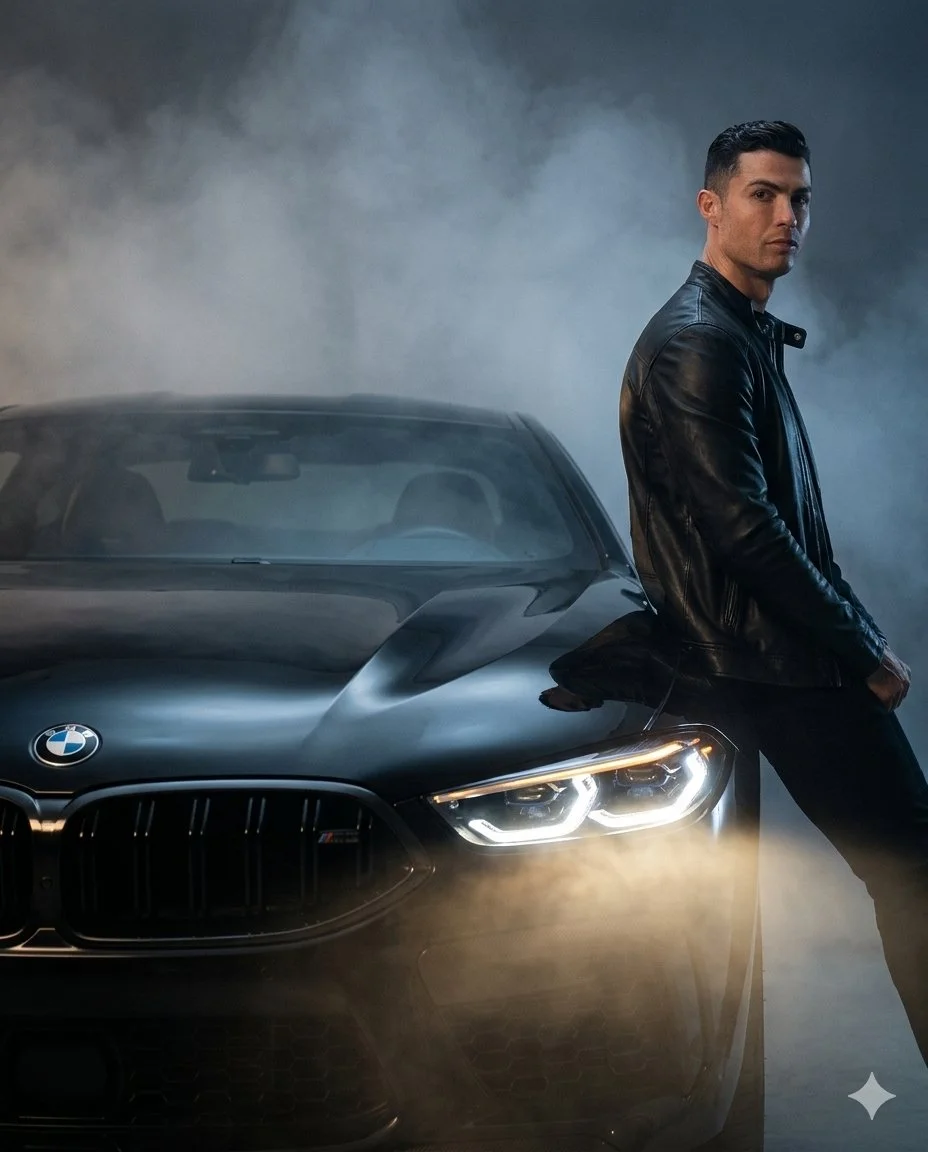 Cinematic Portrait with BMW M8 in Misty Twilight