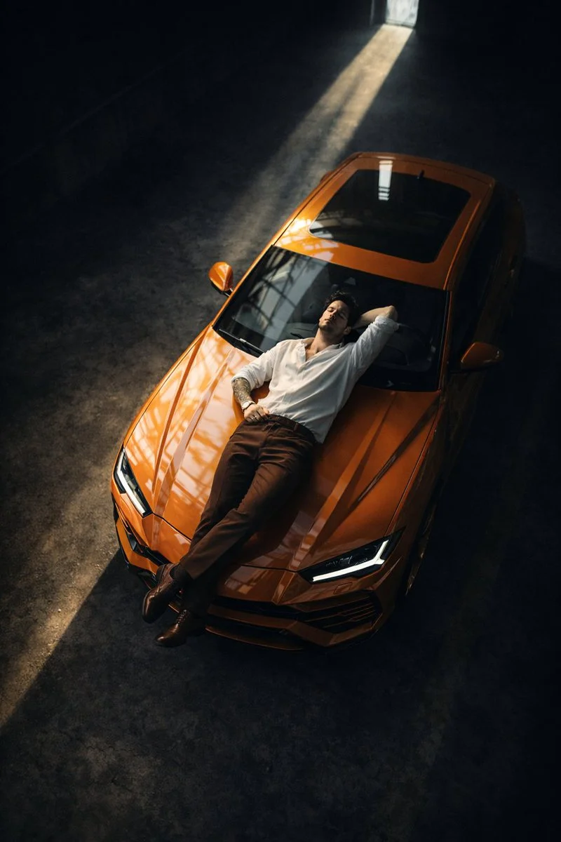 Cinematic Power: A Man and His Lamborghini