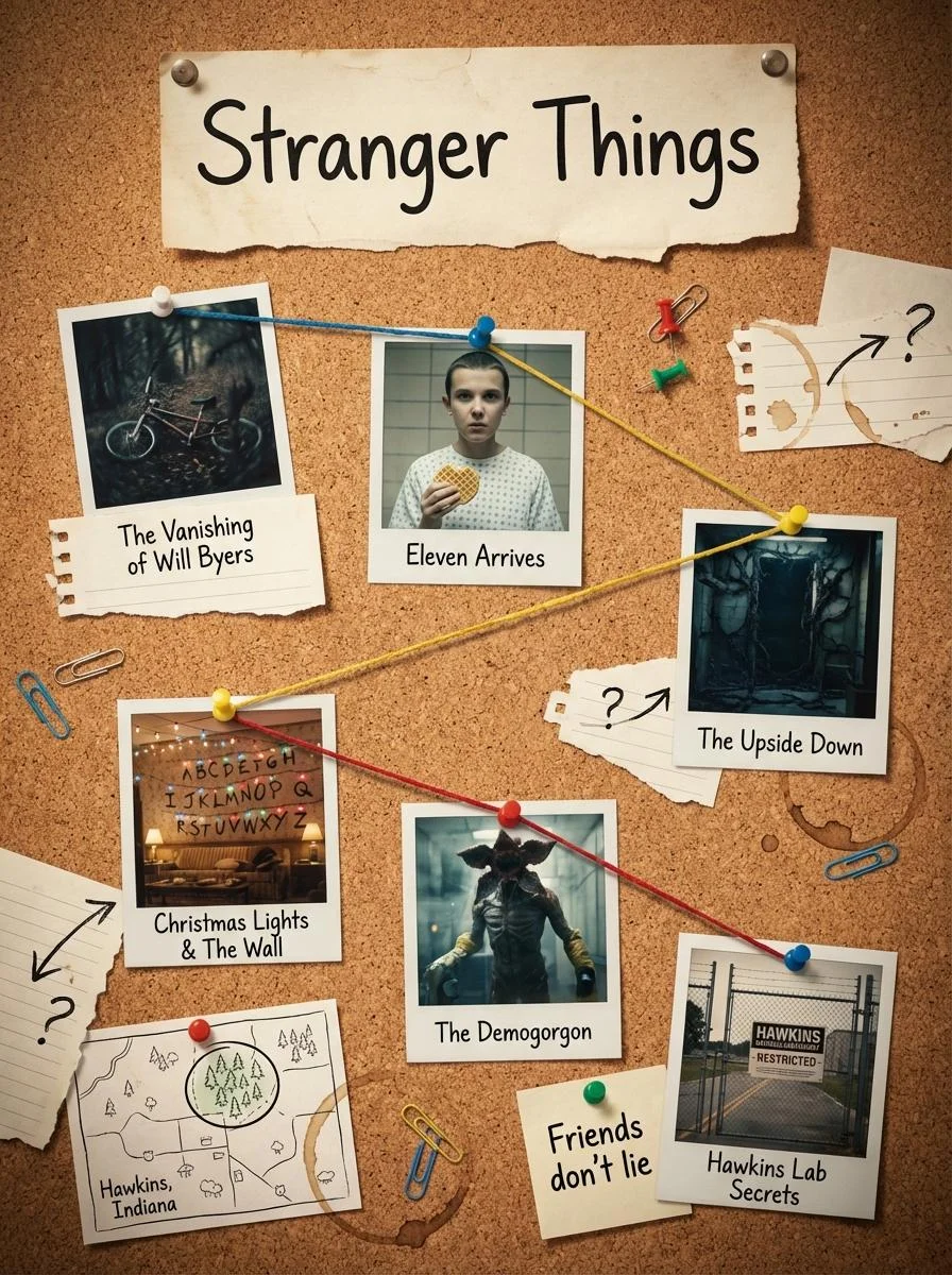 Cinematic Sleuth: Stranger Things Concept Board